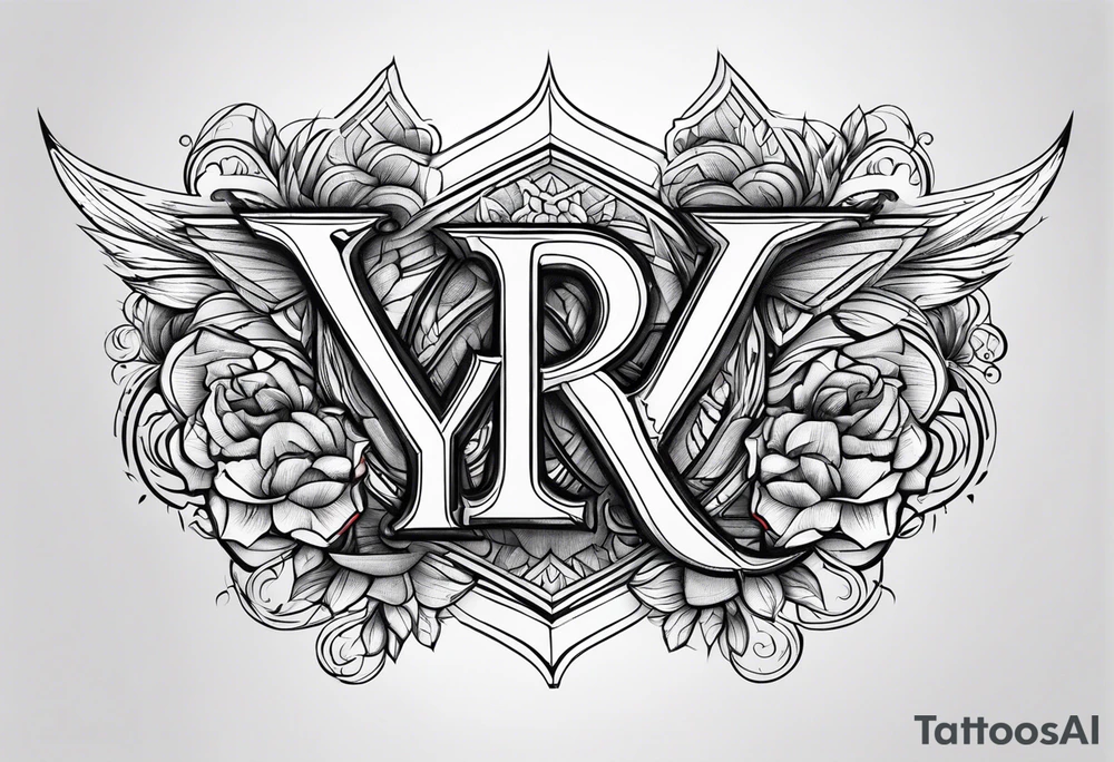 Letters Y and R tattoo idea
