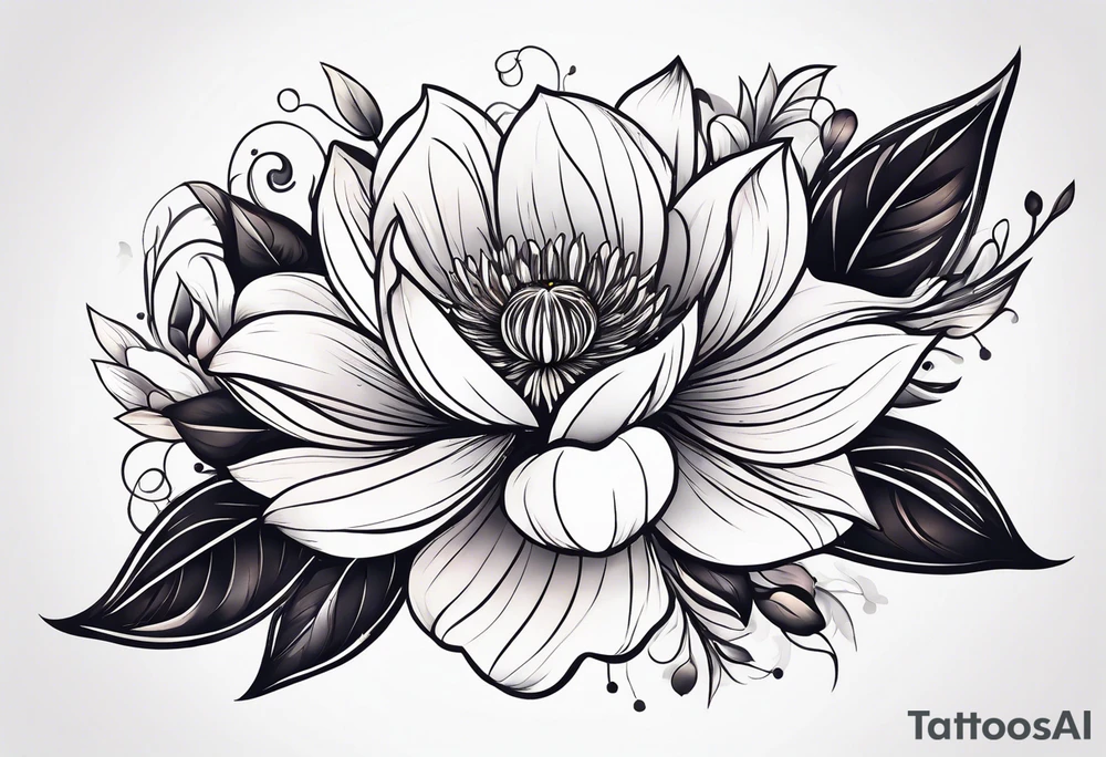 Minimalist flower tattoo idea