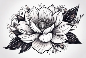 Minimalist flower tattoo idea