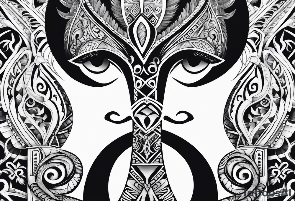 ankh, maori tattoo idea