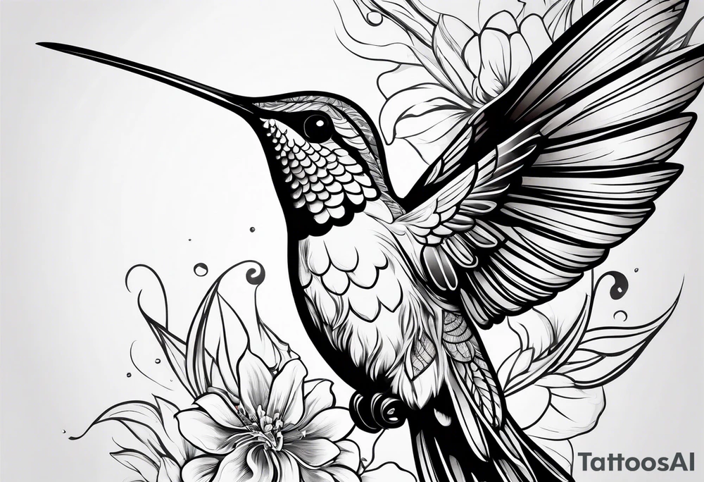 hummingbird tattoo idea