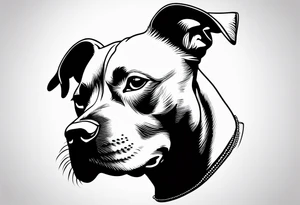 punk rock
 pitbull pointed ears tattoo idea