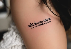 varii which is my name is a different font tattoo idea