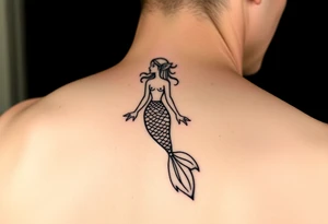 minimalist mermaid tattoo tattoo idea