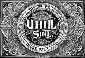 nihil sine labore text tattoo idea