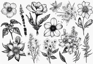 Vancouver island wildflowers tattoo idea