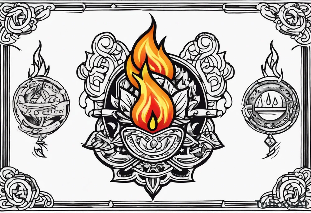 fire money tattoo idea