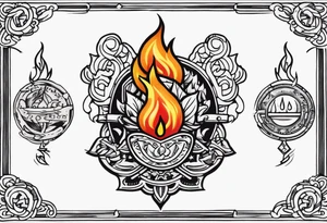fire money tattoo idea