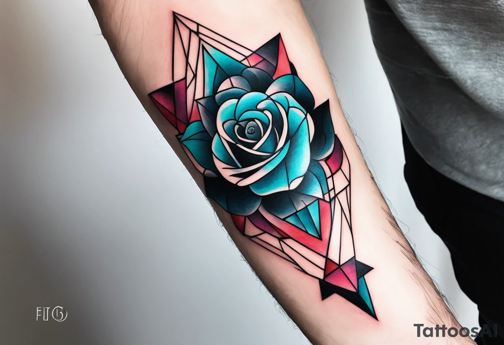 forearm tattoo, geometric, subtle, men,
rose tattoo idea