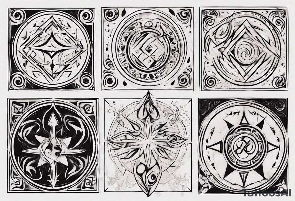 The four elements tattoo idea
