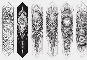 forearm cover up black tattoo sketch
wide tattoo idea