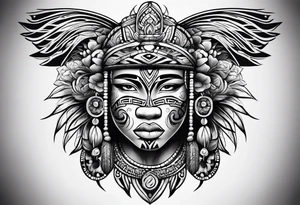 A puerto rican taino tribal sleeve tattoo idea