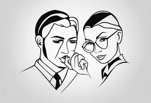 Give a idea for two people to get tattoos that compliment each other that show a “meant to be” type tattoo idea