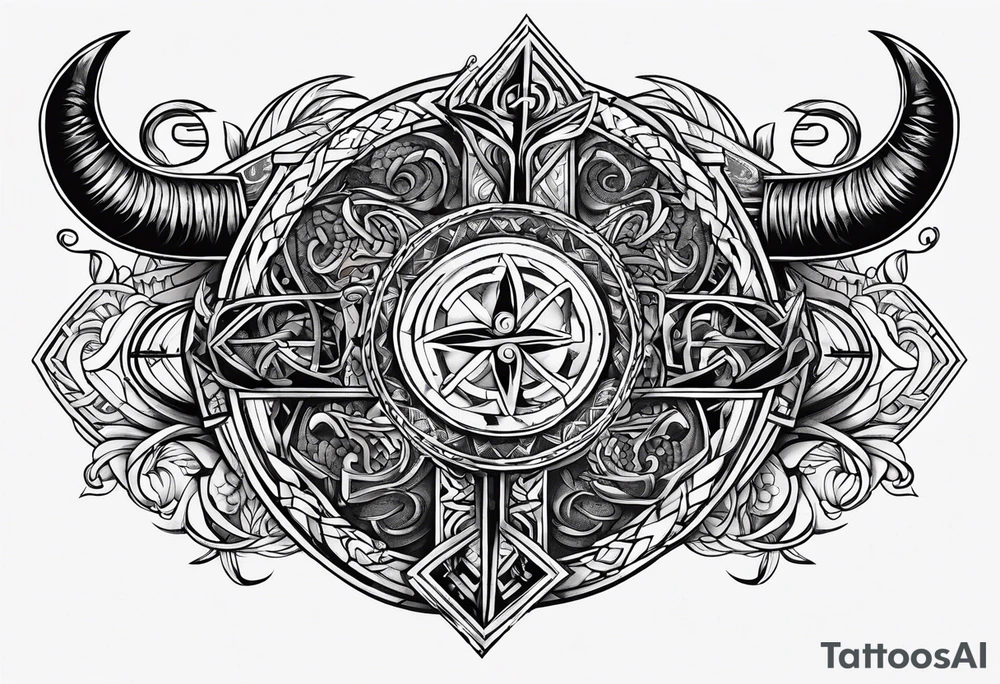 Viking symbols tattoo idea