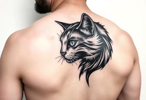 black cat tattoo idea