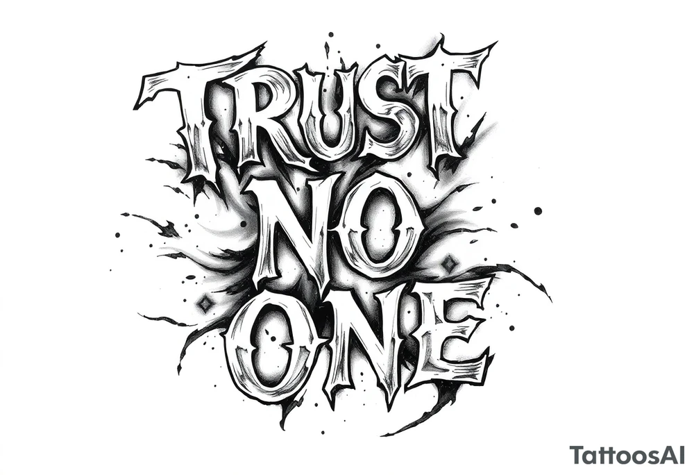TRUST NO ONE tattoo idea