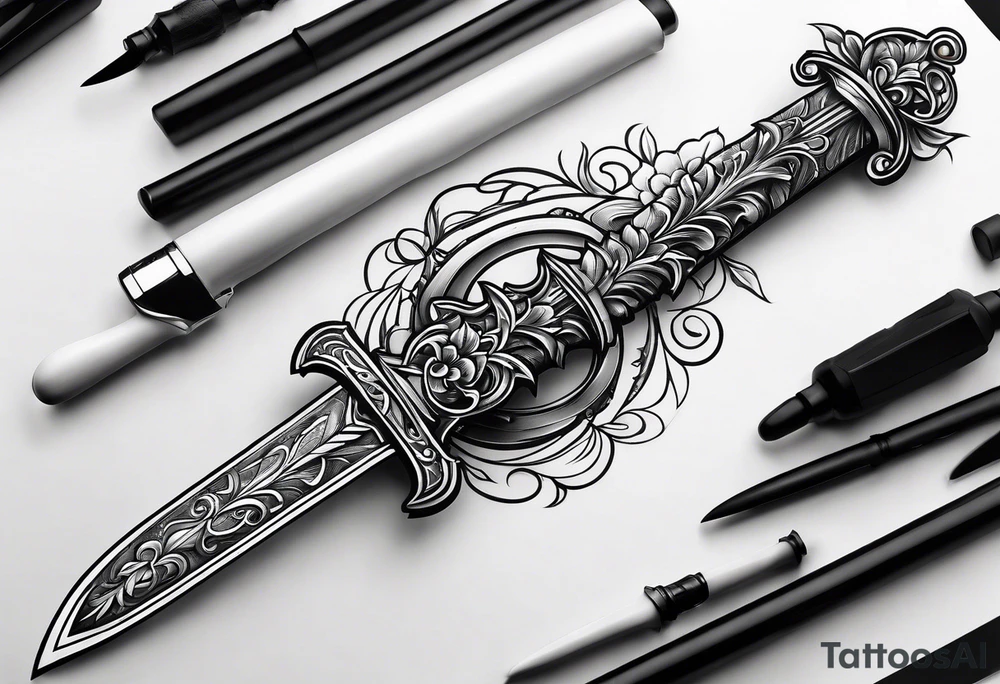 sword on spine tattoo idea