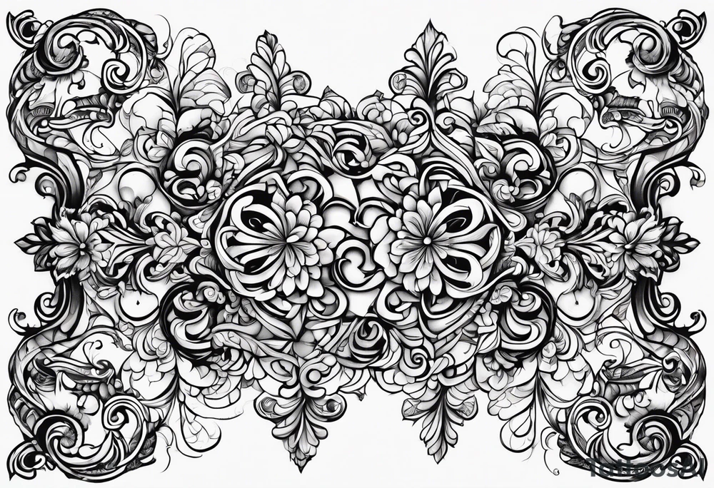 Swirls and whirls of lace covering fingers and forearm tattoo idea