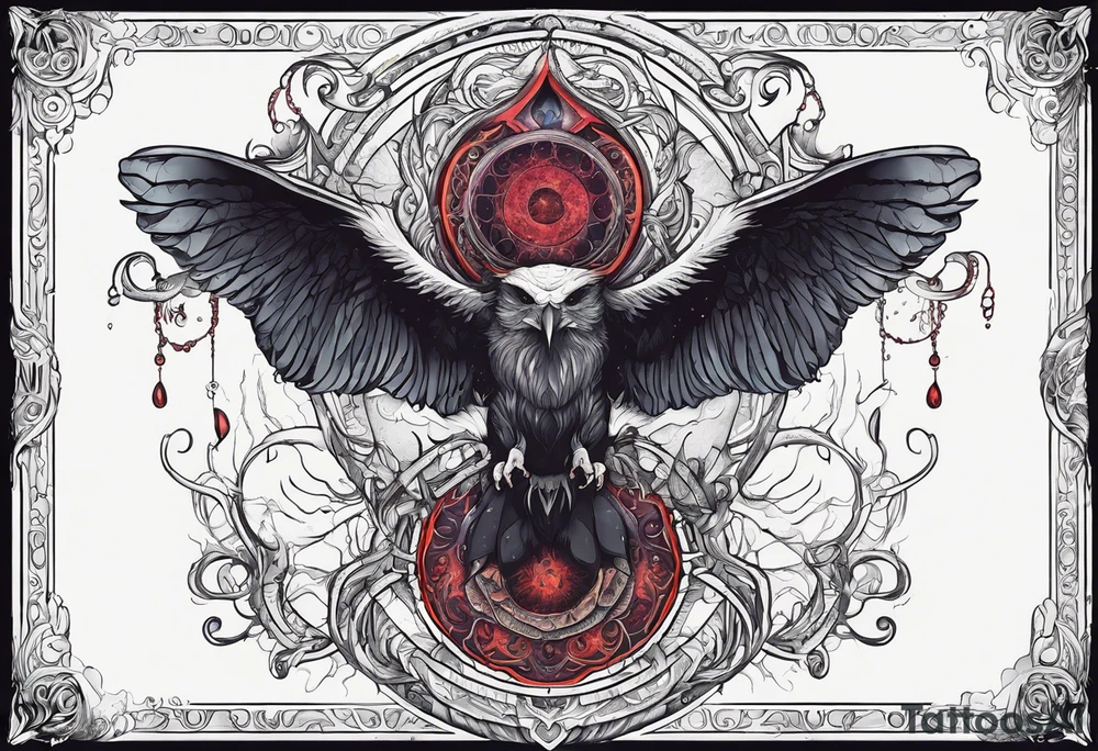 Beautiful Eldridge horror creature, astrology thigh tattoo tattoo idea