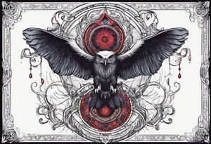 Beautiful Eldridge horror creature, astrology thigh tattoo tattoo idea