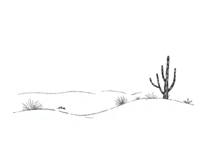 Desert landscape tattoo idea