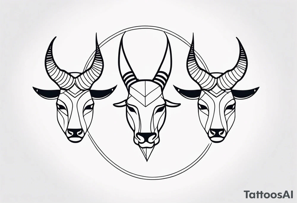 Gemini taurus symbols 
combined tattoo idea