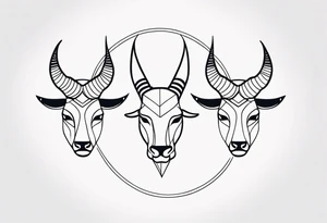 Gemini taurus symbols 
combined tattoo idea