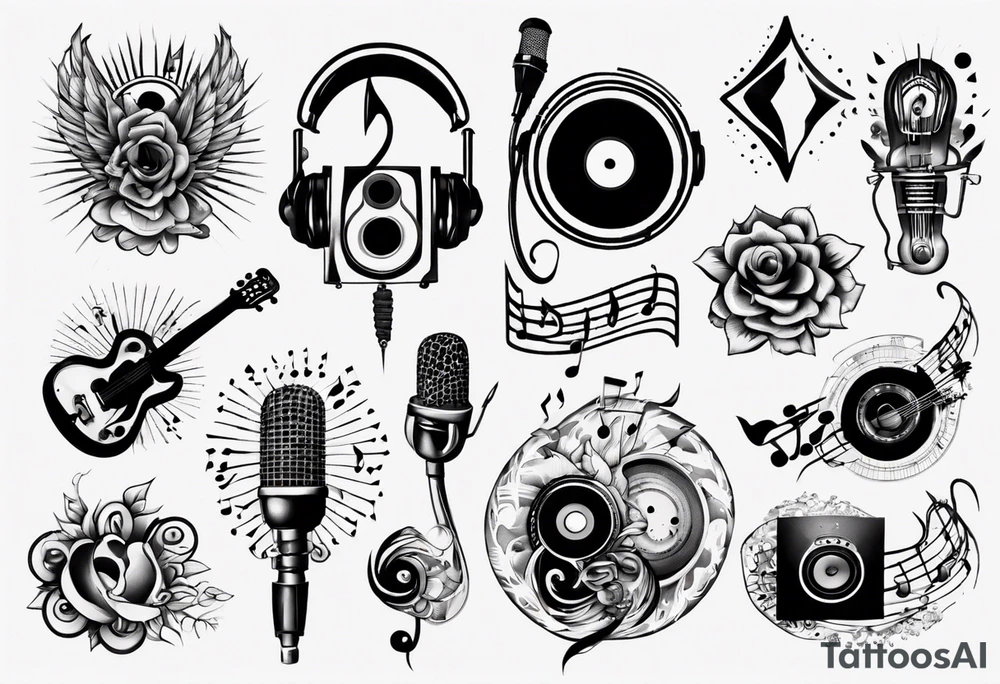 music sound tattoo idea