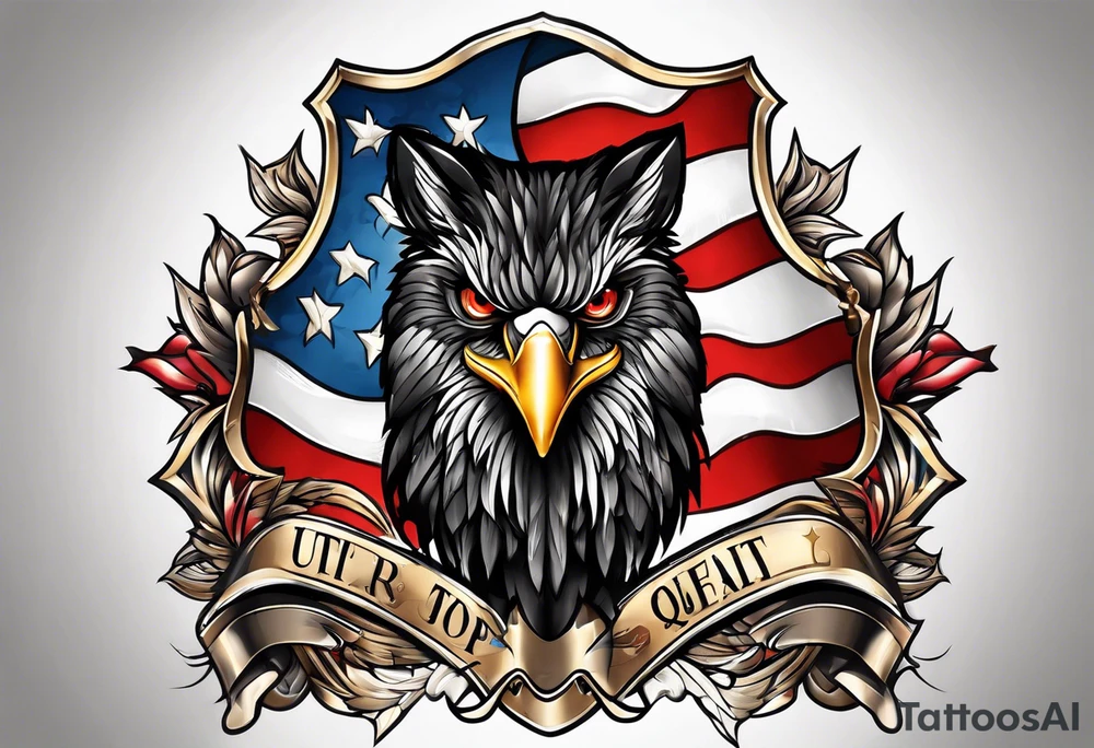 patriotic banner tattoo idea