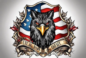 patriotic banner tattoo idea