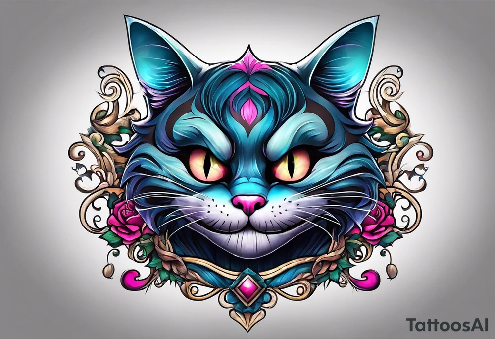 Cheshire Cat tattoo idea
