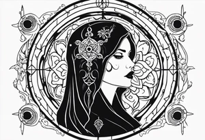 death and beauty, Eldridge horror, astrology tattoo idea