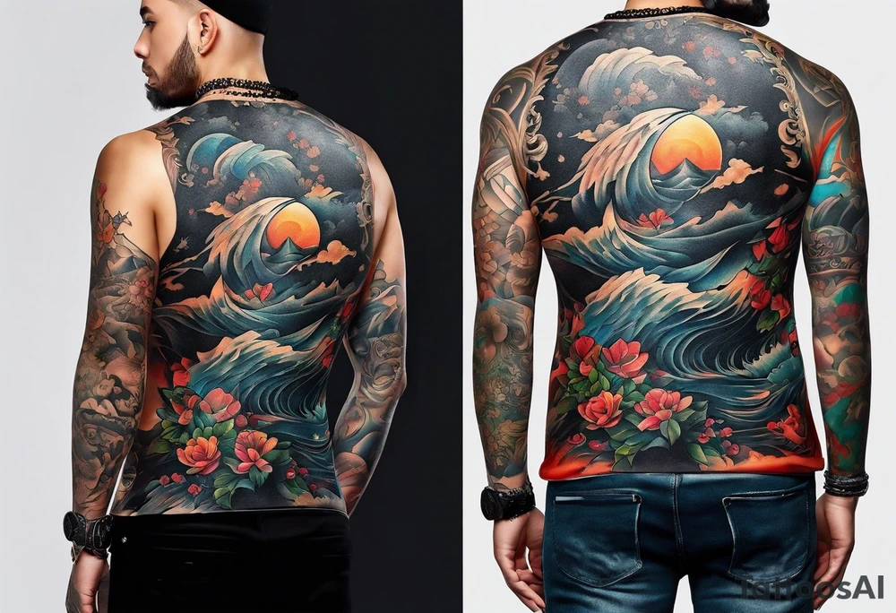 back tattoo covering the whole back design tattoo idea