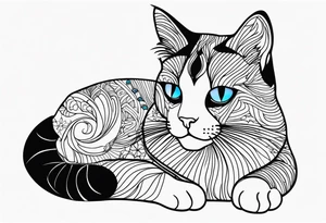 cat love tattoo idea