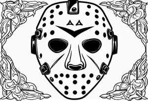 Friday the 13 Jason mask tattoo idea