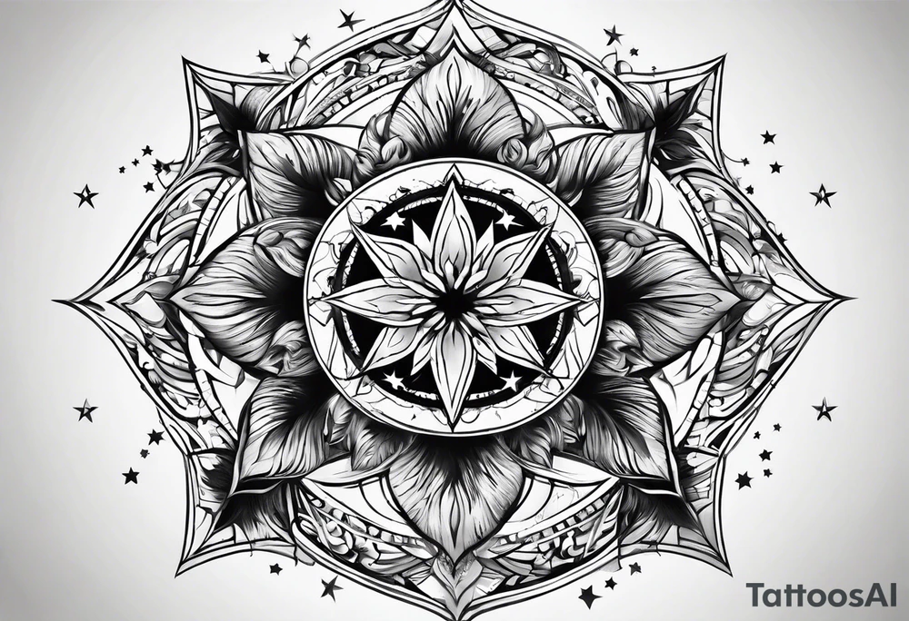 Stars cover up tattoo idea