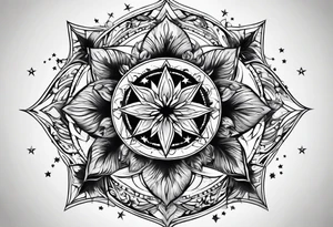 Stars cover up tattoo idea