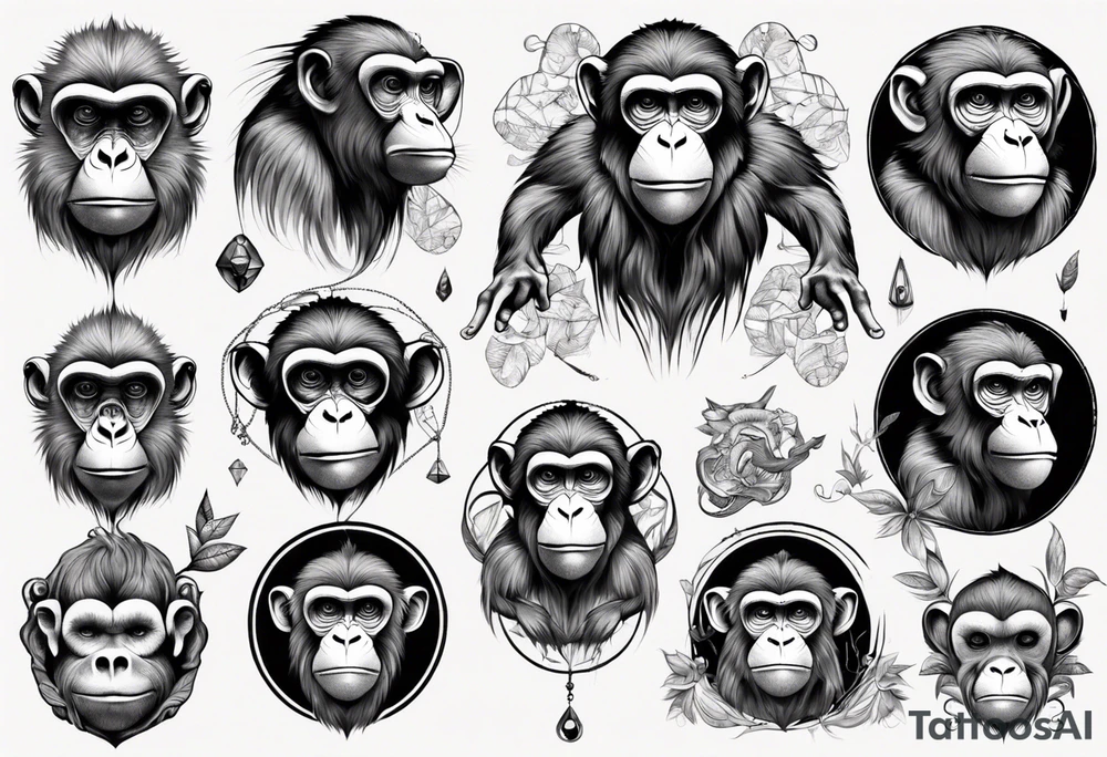 Monkey tattoo idea
