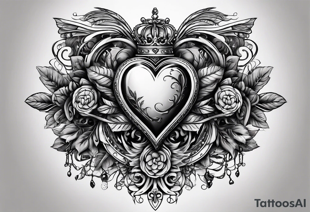 Key to my heart poking through skin and coming out again tattoo idea