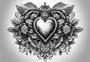 Key to my heart poking through skin and coming out again tattoo idea