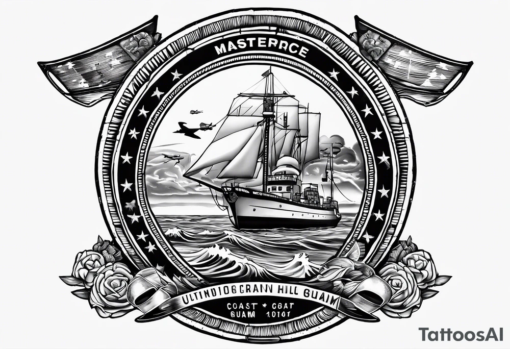 Coast Guard command center Guam radio transmissions tattoo idea