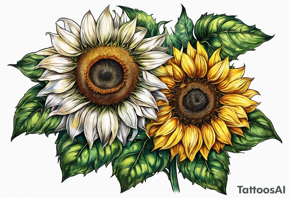 Sunflower for a male tattoo idea