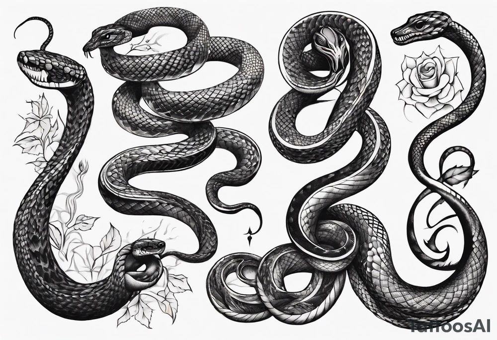 Mystical snake tattoo idea
