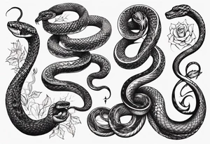 Mystical snake tattoo idea