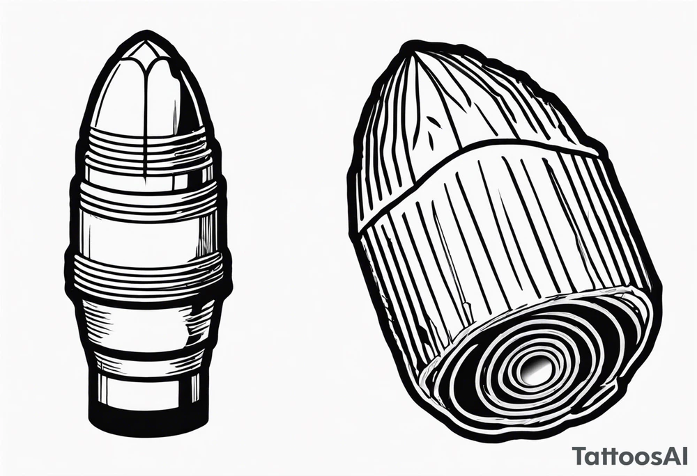 50 cal bullet with strength to endure on the shell tattoo idea