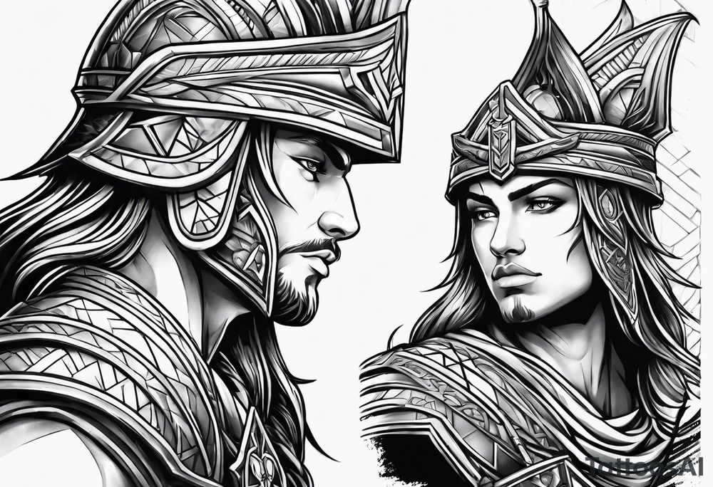 Christian warrior tattoo idea