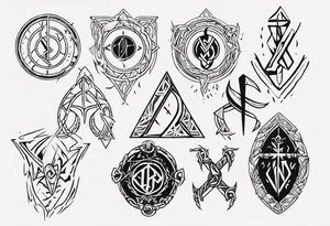 Nórdic rune Pride and protecccion tattoo idea