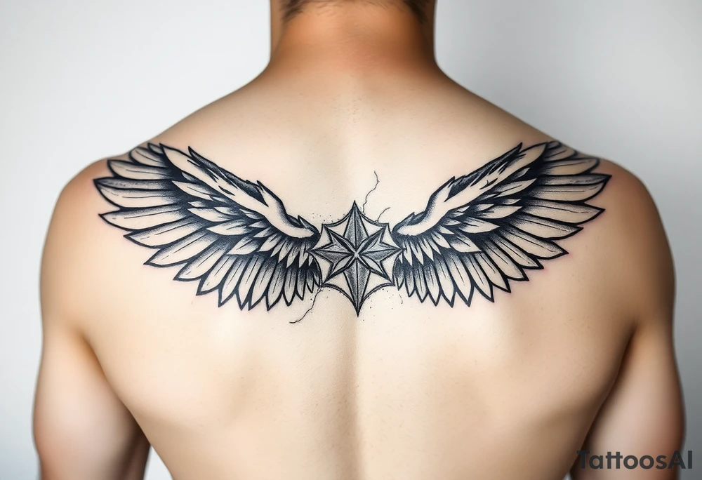 Angle wings tattoo idea