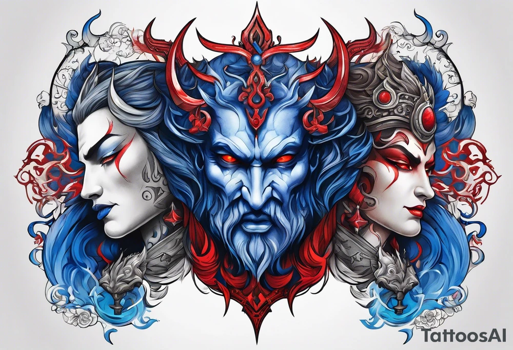hades symbols blue and red
shadowns tattoo idea
