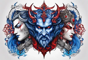 hades symbols blue and red
shadowns tattoo idea